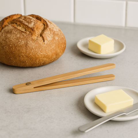 Bamboo Toaster Tongs